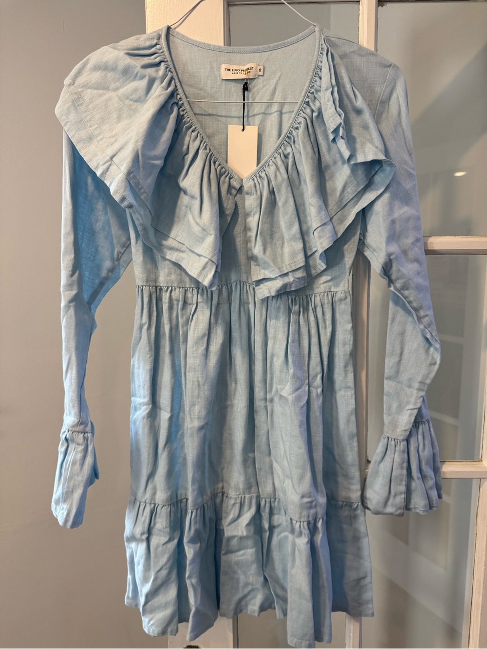 NWT! The Lulo Project - Wings of the West Long Sleeve Stretch Cotton Dress